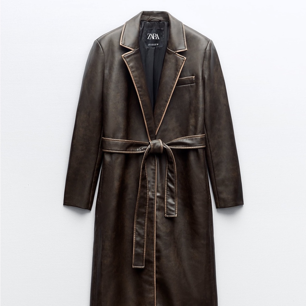 Zara faux leather coat